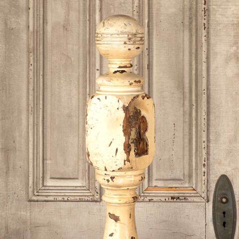 #46117 Salvaged Antique Wood Staircase Newel Post image 6