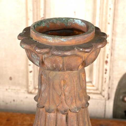 #46186 Antique Ornate Cast Brass Chandelier Part image 3