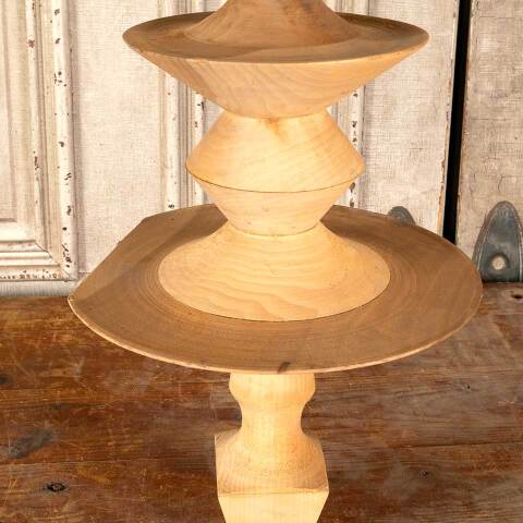 #46246 Large Vintage Turned Wood Finial image 3