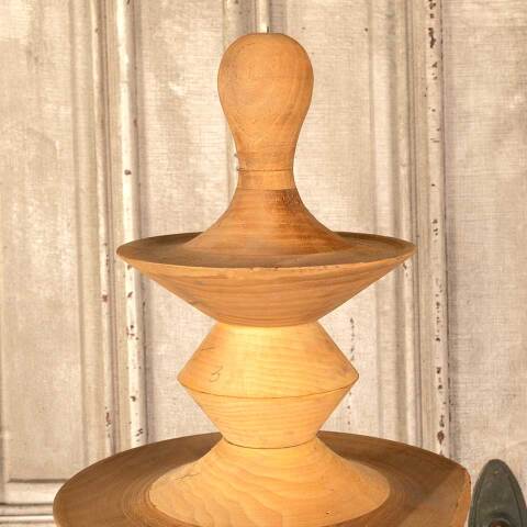 #46246 Large Vintage Turned Wood Finial image 7