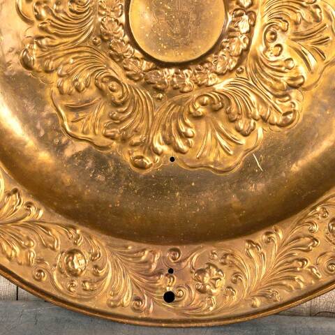 #46271 Antique Stamped Brass Charger Wall Art image 5