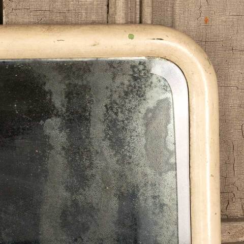 #46297 Antique Beveled Glass Mirror in Wood Frame image 3