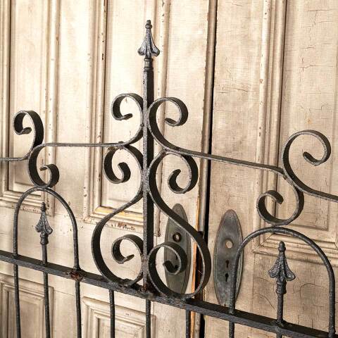 #46308 Antique Wrought Iron Garden Gate & Posts image 4