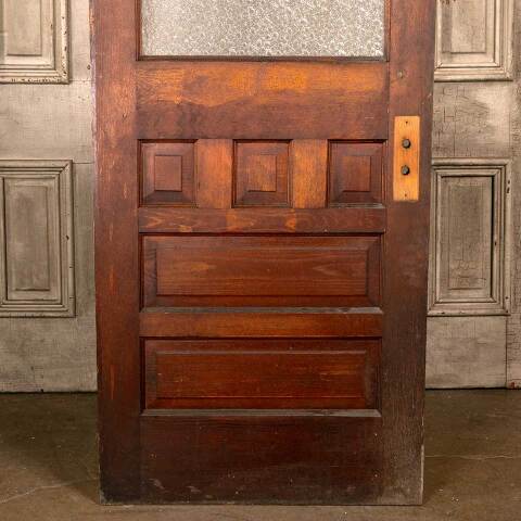 #46312 30x78 Antique Half Lite Wood Door image 3