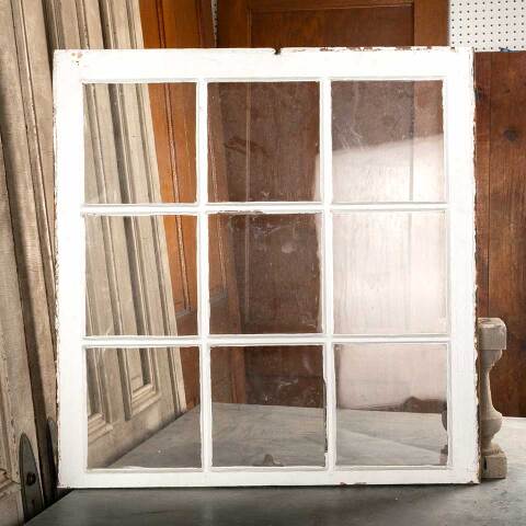 #46386 Antique Divided 9 Lite Wood Window Sash image 5