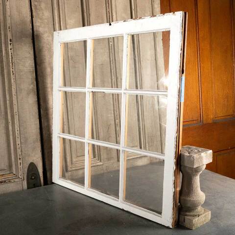 #46386 Antique Divided 9 Lite Wood Window Sash image 8