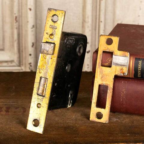 #46495 Antique Yale Door Mortise Lock Set & Strike image 2