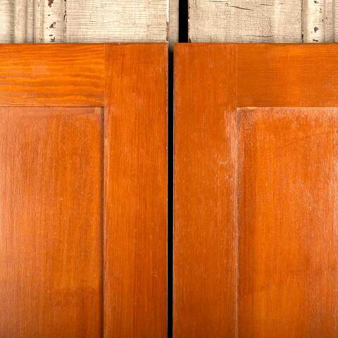 #46540 Pair of Salvaged Pine 18" Cabinet Doors image 2