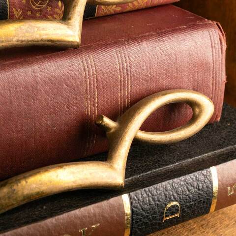 #46560 Vintage Brass Furniture Drawer Pull Handles image 3