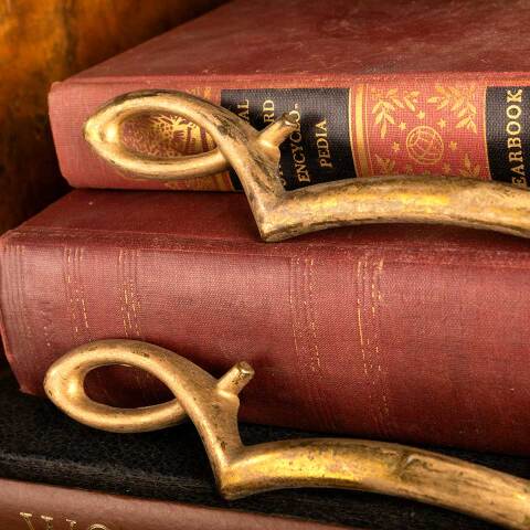 #46560 Vintage Brass Furniture Drawer Pull Handles image 5