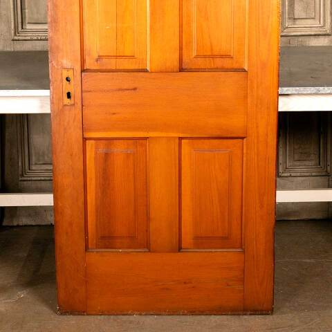 #46777 32x80 Antique 4 Panel Pine Interior Door image 8