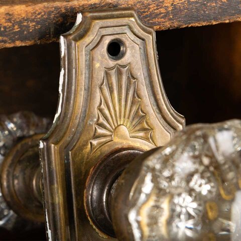 #46797 Antique Russell & Erwin Glass Doorknob Set image 5
