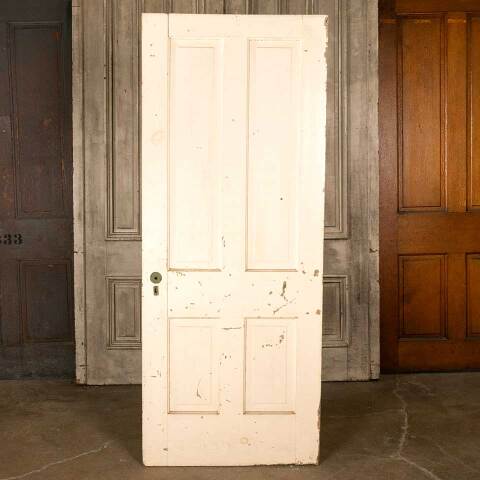 #46834 32x80 Salvaged Antique 4 Panel Interior Door image 5