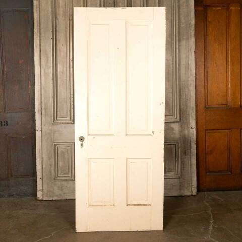 #46848 32x80 Antique 4 Panel Wood Interior Door image 5