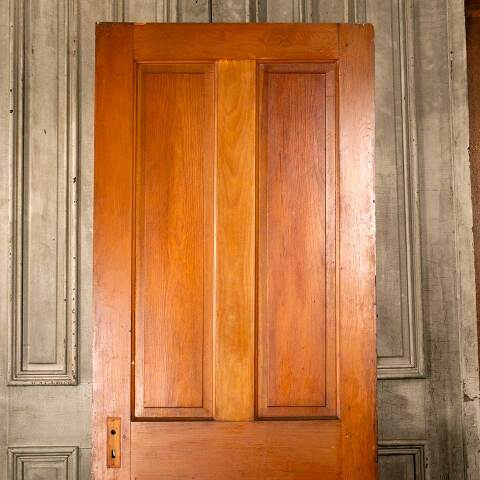 #46854 31x80 Antique 4 Panel Pine Interior Door image 5