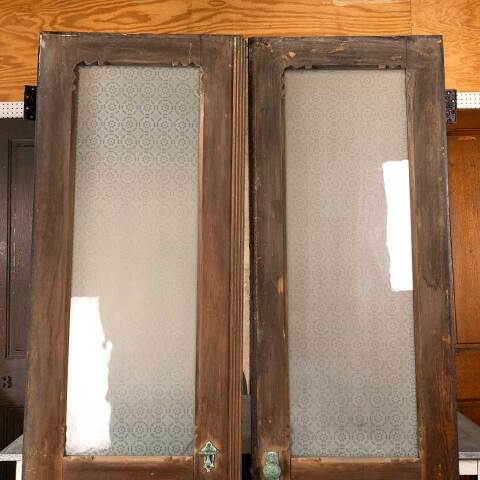 #46858 56x91 Salvaged Antique Victorian Entry Doors image 3