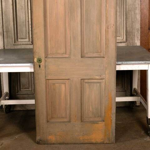 #46859 32x80 Antique 4 Panel Wood Interior Door image 3