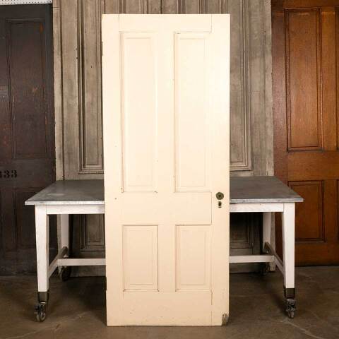 #46859 32x80 Antique 4 Panel Wood Interior Door image 6