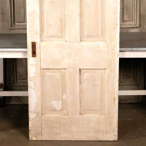 #46866 32x80 Antique 4 Panel Pine Interior Door image 7