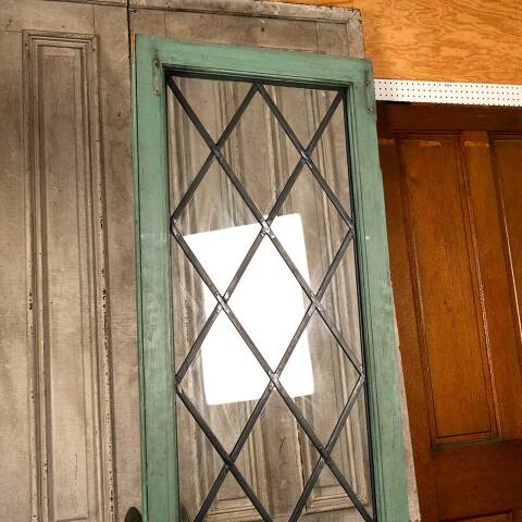 #46916 23x84 Antique Leaded Glass Window image 2