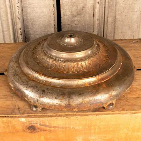 #46999 Round Antique Cast Brass Floor Lamp Base image 2