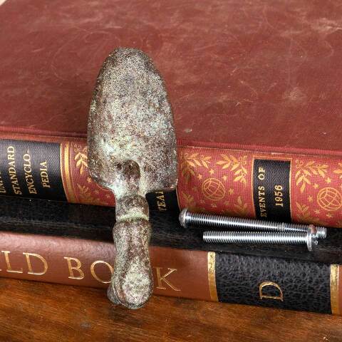 #47077 Brass Garden Shovel Drawer Pull Hardware image 3
