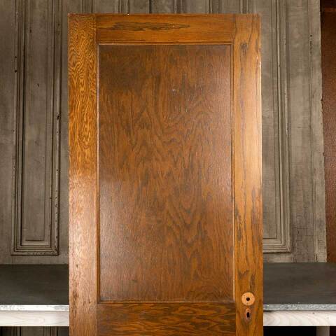 #47083 30x78 Antique 2 Panel Oak Interior Door image 2