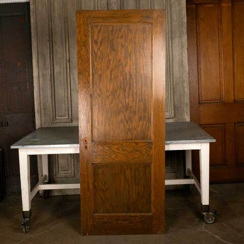 #47083 30x78 Antique 2 Panel Oak Interior Door image 4