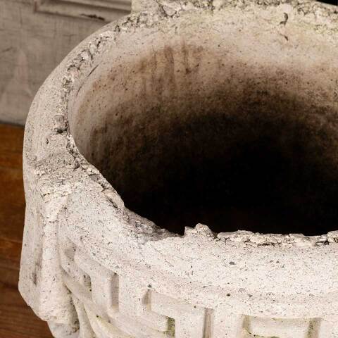 #47153 Vintage Cast Concrete Garden Planter Urn image 6