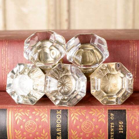 #47172 Antique Glass and Brass Furniture Knob image 7