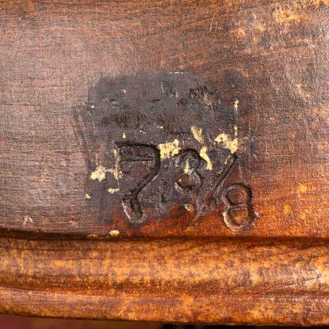 #47233 Antique Solid Wood 2 Piece Hat Form image 6