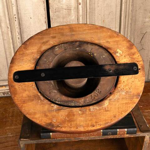 #47233 Antique Solid Wood 2 Piece Hat Form image 7