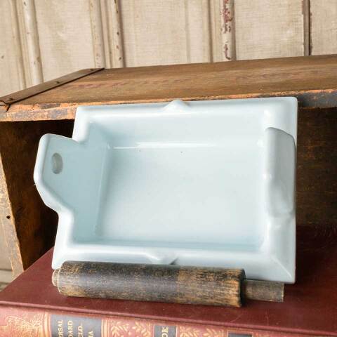#47267 Vintage Blue Ceramic Toilet Paper Holder image 4