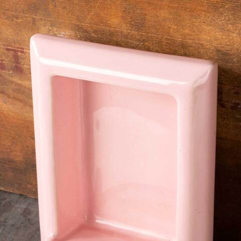 #47268 Vintage Pink Wall Niche Soap Holder image 3