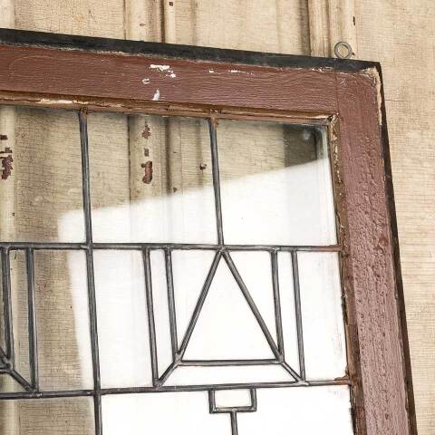 #47290 Salvaged Antique Leaded Glass Window Sash image 8
