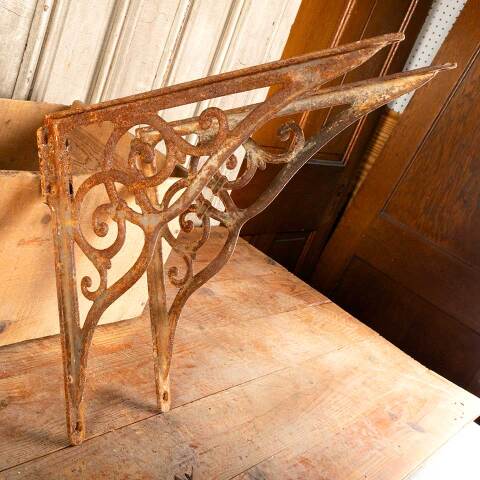 #47324 Antique Cast Iron Marble Top Sink Brackets image 3