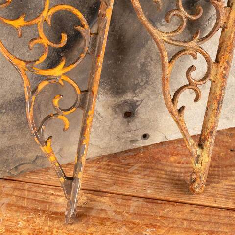 #47350 Antique Ornate Cast Iron Shelf Brackets image 5