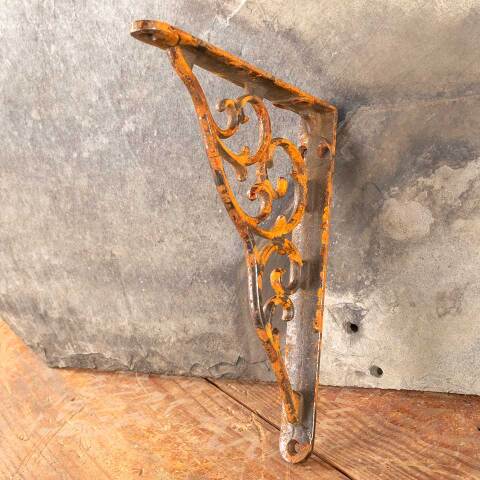 #47408 Antique Ornate Cast Iron Shelf Bracket image 2