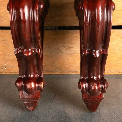 #47464 Pair of Carved Wood Corbel Shelf Brackets image 3