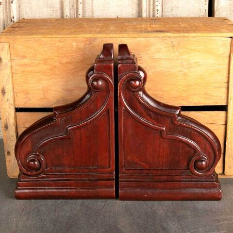 #47464 Pair of Carved Wood Corbel Shelf Brackets image 4