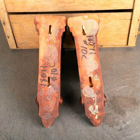 #47464 Pair of Carved Wood Corbel Shelf Brackets image 7