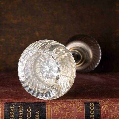 #47465 Antique Corbin Spiral Glass Doorknob Set image 3