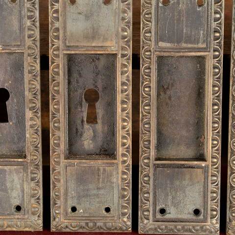 #47475 Salvaged Antique Pocket Door Hardware Pulls image 4