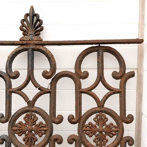 #47518 Antique Ornate Cast Iron Fencing Section image 6