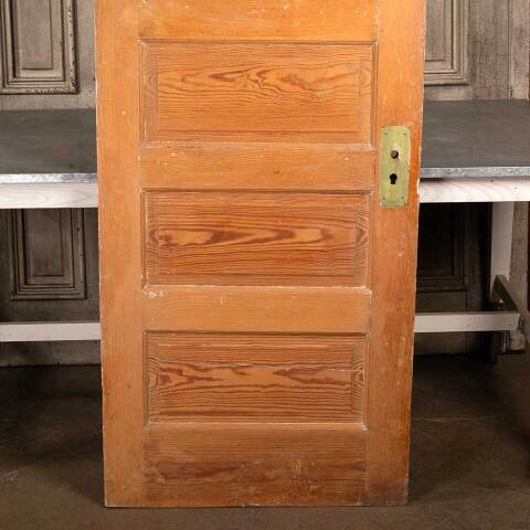 #47520 30x76 Antique 5 Panel Pine Interior Door image 3