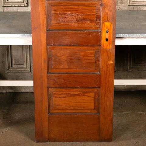 #47526 24x72 Antique 5 Panel Pine Interior Door image 3