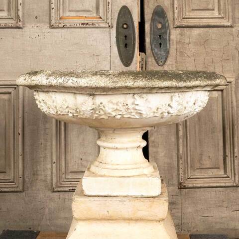 #47551 Concrete Garden Planter Urn & Pedestal Base image 2