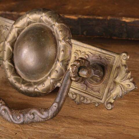 #47591 Antique Brass Furniture Drawer Bail Pulls image 4