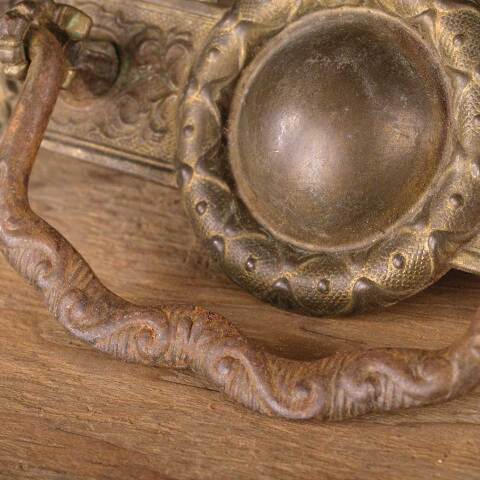 #47591 Antique Brass Furniture Drawer Bail Pulls image 6