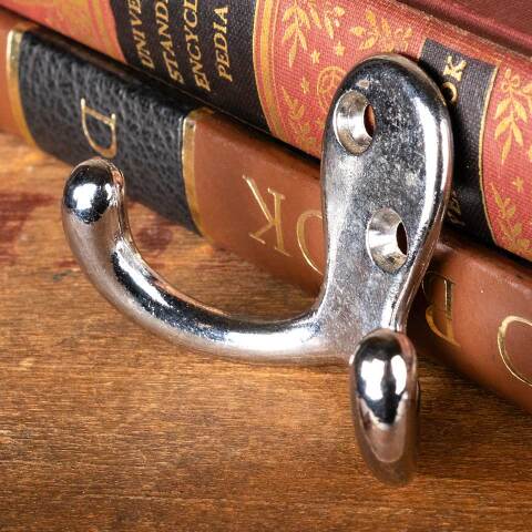 #47629 Salvaged Chrome Plated Double Wall Hook image 4